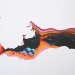 1010 abstract painting orange detail