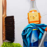detail images of brush and clothes