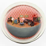 Abigail Goldman's sculpture of a murder scene in a living room