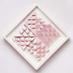 wooden wall sculpture by sean newport - pink