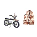 painting of a vest and a motorcycle