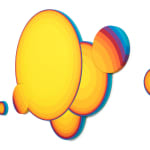 Jan Kaláb side view of multiple circles with yellow gradient