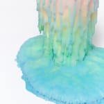 Dan Lam slime sculpture with gradient color of pink and blue