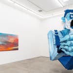 Installation image of at Hashimoto Contemporary Los Angeles of Wayne White's exhibition Jumping From Ice Floe to Ice Floe