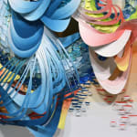 Crystal Wagner colorful abstract biomorphic paper sculpture