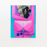 Corey K. Lamb - female figure with tan lines from behind holding flowers and vase