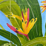 Natalia Juncadella painting of tropical plants detail