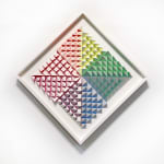Sean Newport colorful low relief geometric sculpture