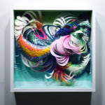 Crystal Wagner colorful biomorphic paper sculpture