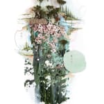 Gregory Euclide - mix media work of abstracted nature scene with a major color palette of green and blue.
