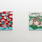 Installation view of Ivory Yeunmi Lee's paintings at Hashimoto Contemporary Los Angeles.