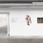 installation view of Scott Albrecht's painted wood sculpture for Hashimoto's 10 Year Anniversary