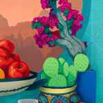 detail shot of painting