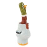 Katie Kimmel's ceramic sculpture of a duck in a vase