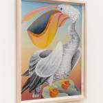 painting of a pelican bycasey gray