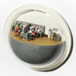 Abigail Goldman's sculpture of an office murder scene