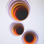 1010 abstract painting pink and orange detail