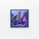 Corey K. Lamb - three female figures in a purple forest standing over a body