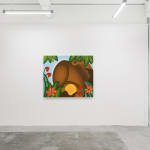 Installation view of Bianca Nemelc's painting "Sun Catcher" installed at Hashimoto Contemporary San Francisco