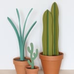 Jeff Canham wooden plant sculpture in a terra cotta pot