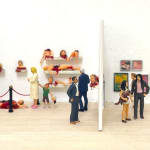inside portion of dome sculpture with small figurines in a museum by Abigail Goldman