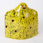 Lorien Stern ceramic yellow ghost with holes to place flowers in