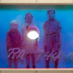 backside of translucent painting