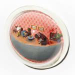 Abigail Goldman's sculpture of a murder scene in a living room