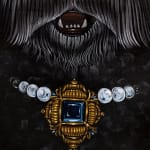 Detail photograph of the small dog's mouth and jeweled collar by Sabrina Bockler