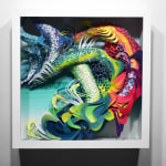Crystal Wagner colorful abstract biomorphic paper sculpture
