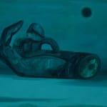 Corey K. Lamb - A dark green painting of a hand