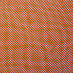Rebecca Kaufman's painting of a geometric shape in red and white