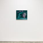 Installation photo from Maiden by Corey Lamb, painting "RIP"