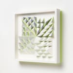 wooden wall sculpture by sean newport - green