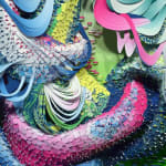 Crystal Wagner colorful abstract biomorphic paper sculpture