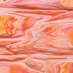 Caroylnn Haydu's piece of pink and orange paper on a wood board