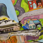 Madison Brooks - detail image of the painting "Birds on the Block"
