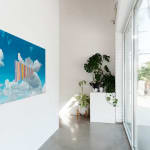Installation image of at Hashimoto Contemporary Los Angeles of Wayne White's exhibition Jumping From Ice Floe to Ice Floe