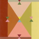 mutlicolor painting with triangles of alternating colors