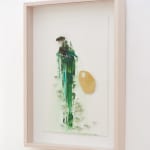 Installed image of Gregory Euclide's "Scrape 7" on a wall,