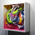 Crystal Wagner colorful biomorphic paper sculpture