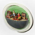 Abigail Goldman's sculpture of a living room murder scene