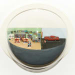 Abigail Goldman's sculpture of a parking lot and market