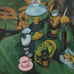ERNST LUDWIG KIRCHNER, Nature Morte à la Lampe , 1912