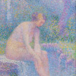HIPPOLYTE PETITJEAN, Baigneuse Assise Au Bord De L'Eau, Huile sur toile