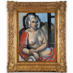 JEAN METZINGER: Femme Assise Devant la Fenêtre (Le Modèle d'Atelier au Drapé Rouge), circa 1938