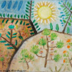 VICTOR BRAUNER: Paysage, 1953, huile sur toile
