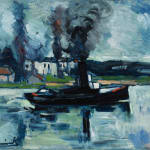 MAURICE DE VLAMINCK, Usine et Bateau À Vapeur , circa 1907-1909