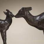 Rembrandt Bugatti, Biche et Faon Axis, 1909, sculpture en bronze