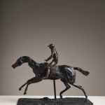 EDGAR DEGAS, Cheval au Galop sur le Pied Droit, le Pied Gauche Arrière Seul Touchant Terre ; Jockey Monté sur...